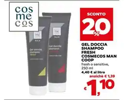 Coop GEL DOCCIA SHAMPOO FRESH COSMECOS MAN COOP offerta