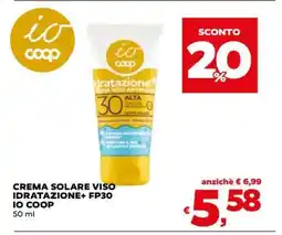 Coop CREMA SOLARE VISO IDRATAZIONE+ FP30 IO COOP offerta