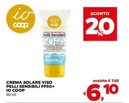 Coop CREMA SOLARE VISO PELLI SENSIBILI FP50+ IO COOP offerta