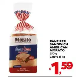 Coop PANE PER SANDWICH AMERICAN MORATO offerta