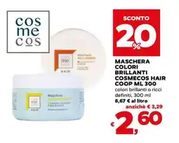 Coop MASCHERA COLORI BRILLANTI COSMECOS HAIR COOP ML 300 offerta