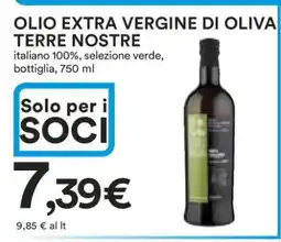 Coop OLIO EXTRA VERGINE DI OLIVA TERRE NOSTRE offerta