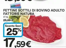 Coop Fettine Sottili di Bovino Adulto Fattorie Natura offerta