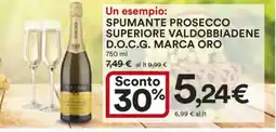 Coop SPUMANTE PROSECCO SUPERIORE VALDOBBIADENE D.O.C.G. MARCA ORO offerta