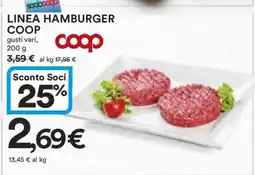 Coop LINEA HAMBURGER COOP offerta