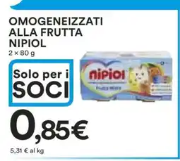 Coop Omogeneizzati alla frutta NIPIOL offerta