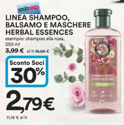 Coop LINEA SHAMPOO, BALSAMO E MASCHERE HERBAL ESSENCES offerta