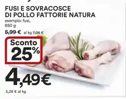 Coop FUSI E SOVRACOSCE DI POLLO FATTORIE NATURA offerta