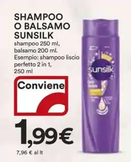 Coop Shampoo o Balsamo Sunsilk offerta