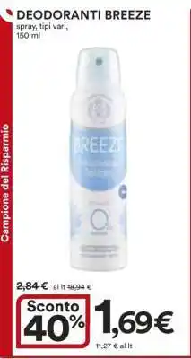 Coop DEODORANTI BREEZE offerta