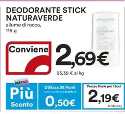 Coop DEODORANTE STICK NATURAVERDE offerta