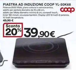 Coop PIASTRA AD INDUZIONE COOP YL-20K68 offerta