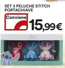 Coop SET 3 PELUCHE STITCH PORTACHIAVE offerta