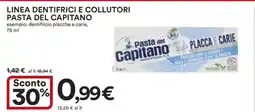 Coop LINEA DENTIFRICI E COLLUTORI PASTA DEL CAPITANO offerta