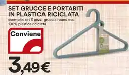 Coop SET GRUCCE E PORTABITI IN PLASTICA RICICLATA offerta