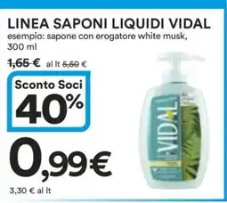 Coop LINEA SAPONI LIQUIDI VIDAL offerta