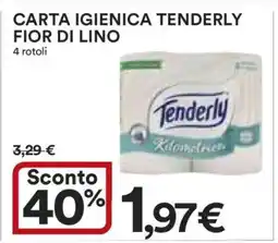Coop CARTA IGIENICA TENDERLY FIOR DI LINO offerta