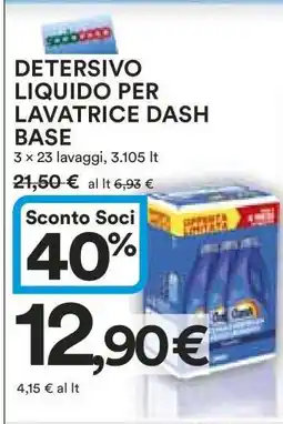 Coop Detersivo Liquido per Lavatrice Dash Base offerta