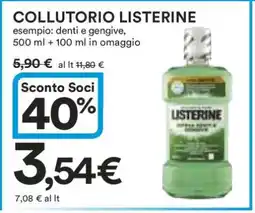 Coop Collutorio Listerine offerta