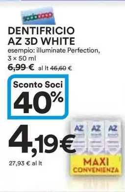 Coop DENTIFRICIO AZ 3D WHITE offerta