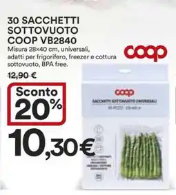 Coop 30 SACCHETTI SOTTOVUOTO COOP VB2840 offerta