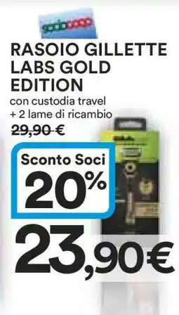 Coop RASOIO GILLETTE LABS GOLD EDITION offerta