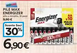 Coop PILE MAX ENERGIZER offerta