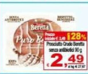 CTS Supermercati Prosciutto crudo offerta