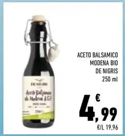 Conad City ACETO BALSAMICO MODENA BIO DE NIGRIS offerta