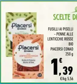Conad City FUSILLI AI PISELLI - PENNE ALLE LENTICCHIE ROSSE offerta