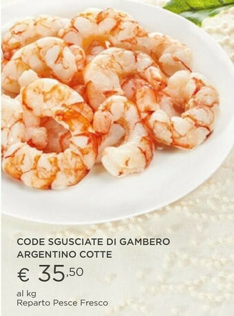 Esselunga Code sgusciate di gambero argentino cotte offerta