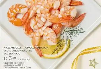 Esselunga Mazzancolle tropicali con coda sgusciate e precotte offerta