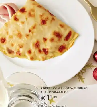 Esselunga Crèpes con ricotta e spinaci o al prosciutto offerta