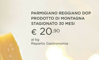 Esselunga Parmigiano reggiano dop prodotto di montagna stagionato 30 mesi offerta