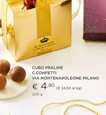 C.confetti via montenapoleone milano cubo praline 200 g