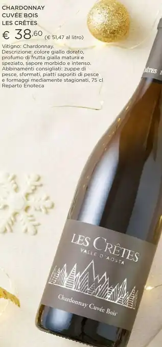 Esselunga Chardonnay cuvée bois les crètes offerta