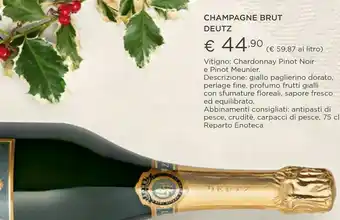 Esselunga Deutz champagne brut offerta