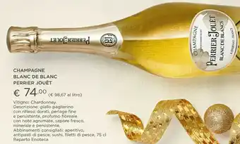 Esselunga Perrier jouet champagne blanc de blanc offerta