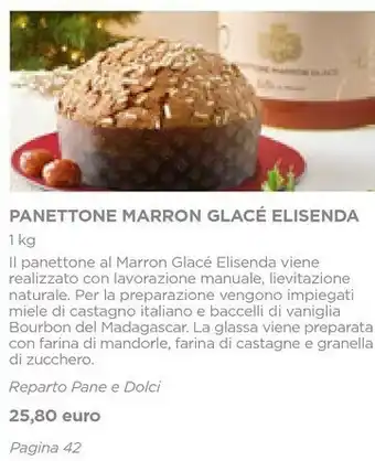 Esselunga Elisenda panettone marron glacé 1000 g offerta