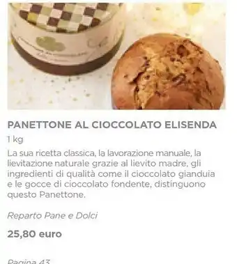 Esselunga Elisenda panettone al cioccolato 1000 g offerta