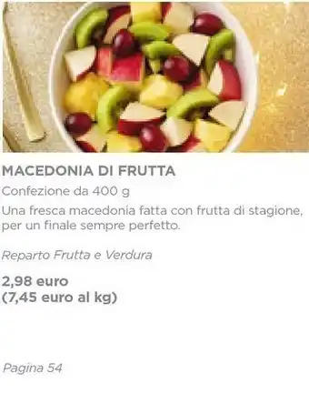 Esselunga Macedonia di frutta offerta