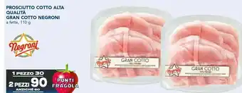 Esselunga Cotto stella prosciutto cotto alta qualità 110 g(ml) offerta