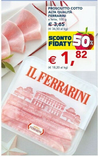 Esselunga Prosciutto cotto di alta qualità 100 g(ml) offerta
