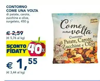 Esselunga Contorno di patate, carote, zucchine e olive surgelato 450 g(ml) offerta