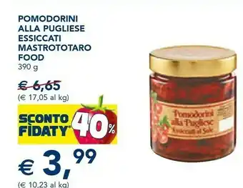 Esselunga Mastrototaro food pomodorini alla pugliese essiccati offerta