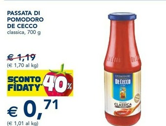 Esselunga Passata di pomodoro 700 g(ml) offerta