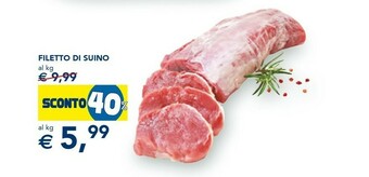 Esselunga Filetto di suino offerta