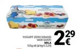 Supermercati Gulliver Yogurt zero grassi vari gusti MILA offerta