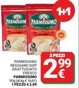 Supermercati Gulliver Parmigiano reggiano dop grattugiato fresco PARMISSIMO offerta