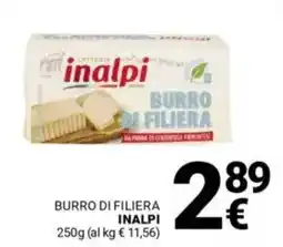 Supermercati Gulliver Burro di filiera INALPI offerta